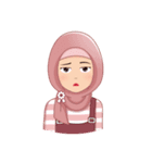 Cute Hijab (Eng)（個別スタンプ：16）