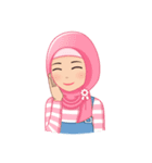 Cute Hijab (Eng)（個別スタンプ：19）