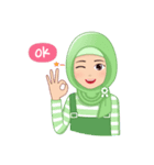 Cute Hijab (Eng)（個別スタンプ：28）