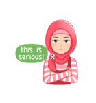 Cute Hijab (Eng)（個別スタンプ：34）