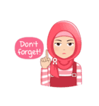 Cute Hijab (Eng)（個別スタンプ：38）