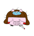 Single daily silly Pig（個別スタンプ：3）