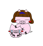 Single daily silly Pig（個別スタンプ：19）