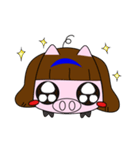 Single daily silly Pig（個別スタンプ：35）