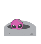 pink and grey UFO (ver.eng)（個別スタンプ：32）