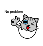 Egg cat - Youth go abroad（個別スタンプ：12）