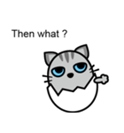 Egg cat - Youth go abroad（個別スタンプ：36）
