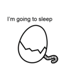 Egg cat - Youth go abroad（個別スタンプ：38）