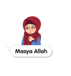 Hijab Sticker with Text Effect（個別スタンプ：4）