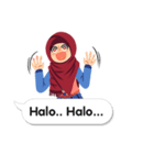 Hijab Sticker with Text Effect（個別スタンプ：5）