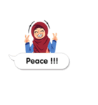 Hijab Sticker with Text Effect（個別スタンプ：38）