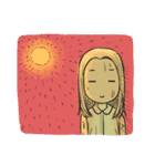 The peaceful girl [English]（個別スタンプ：17）