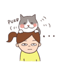 Alison and Meow 's simple daily（個別スタンプ：23）