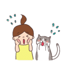 Alison and Meow 's simple daily（個別スタンプ：28）