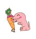 Pink Rex ＆ Carrot Girl（個別スタンプ：13）