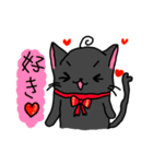 あほ毛黒にゃんこ（個別スタンプ：22）