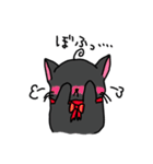あほ毛黒にゃんこ（個別スタンプ：23）