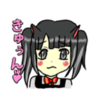 あほ毛黒にゃんこ（個別スタンプ：36）