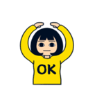 無表情女子（個別スタンプ：2）