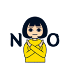 無表情女子（個別スタンプ：3）
