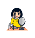 無表情女子（個別スタンプ：34）
