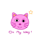 Crazy Pink Cat（個別スタンプ：34）