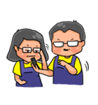 Dad and mom in family（個別スタンプ：36）