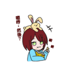 girl with rabbit（個別スタンプ：2）