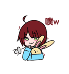 girl with rabbit（個別スタンプ：26）