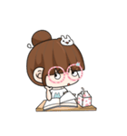 The glasses girl. +（個別スタンプ：27）