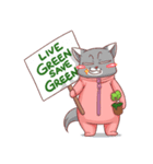 CatRabbit ; Go Green（個別スタンプ：36）