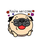 Pugs love to talk(English ver.)（個別スタンプ：22）