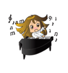 Little Miss Pianist（個別スタンプ：7）