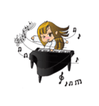 Little Miss Pianist（個別スタンプ：8）