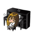 Little Miss Pianist（個別スタンプ：24）