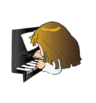 Little Miss Pianist（個別スタンプ：34）