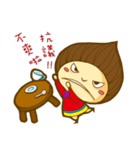 Chestnut Girl and Chubby Tiger（個別スタンプ：18）