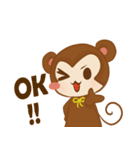 A little Grean Monkey（個別スタンプ：34）