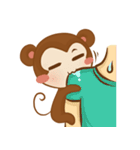 A little Grean Monkey（個別スタンプ：37）
