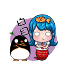 Himaji party-Mermaid Miwa＆Penguin Orange（個別スタンプ：13）