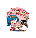 Himaji party-Mermaid Miwa＆Penguin Orange（個別スタンプ：23）