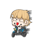 Motorcycle boy. +（個別スタンプ：12）