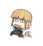 Motorcycle boy. +（個別スタンプ：13）