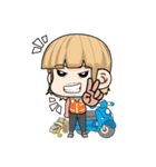 Motorcycle boy. +（個別スタンプ：16）