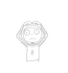 B太くんの日常（個別スタンプ：3）