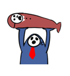 Masked fish man BLUE ＆ RED（個別スタンプ：15）