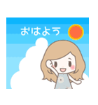 ゆるふわガーリースタンプ【真夏】（個別スタンプ：1）