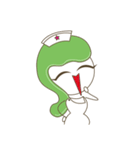 Cute little nurse Baozou face sticker（個別スタンプ：8）