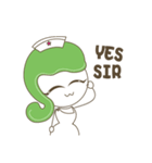 Cute little nurse Baozou face sticker（個別スタンプ：9）