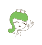 Cute little nurse Baozou face sticker（個別スタンプ：13）